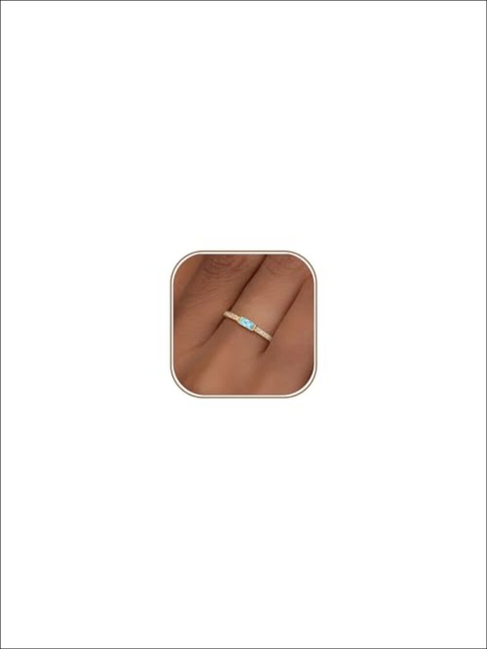 14K Gold Plated Stackable Birthstone Ring